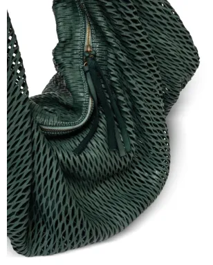 SOMMET laser-cut zip shoulder bag - Green - サムネイル2