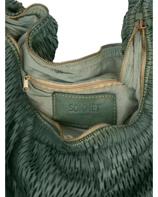 SOMMET laser-cut zip shoulder bag - Green - サムネイル3