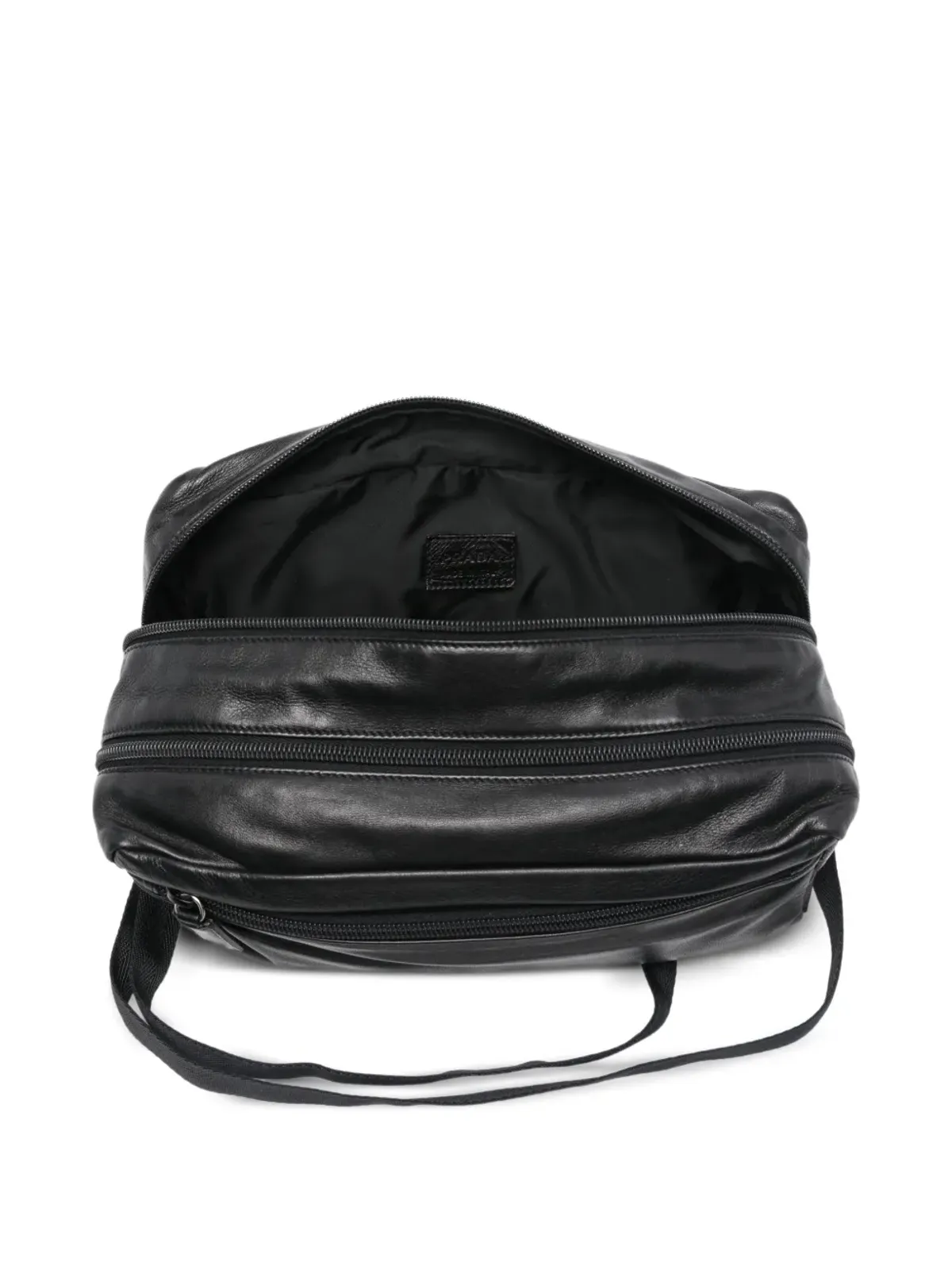 Prada Pre-Owned 2010年代 レザー/ナイロン メッセンジャーバッグ - ブラック - 画像4