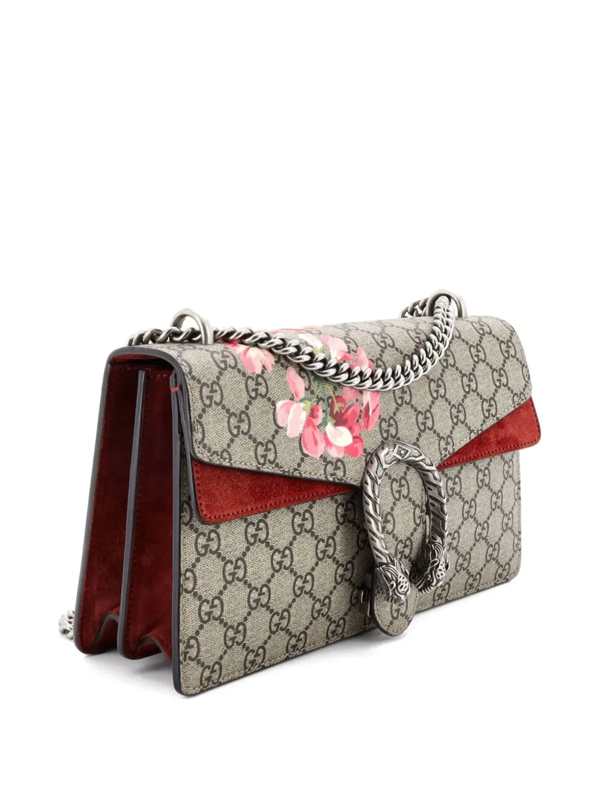 Gucci ビンテージ ディオニソス バッグ ブルームズプリント GGコーテッドキャンバス 小型ショルダーバッグ - ニュートラルカラー - 画像3