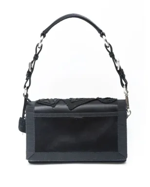 ビンテージ Prada 2000-2010 サテン ビーズ刺繍入り ショルダーバッグ - ブラック - サムネイル2