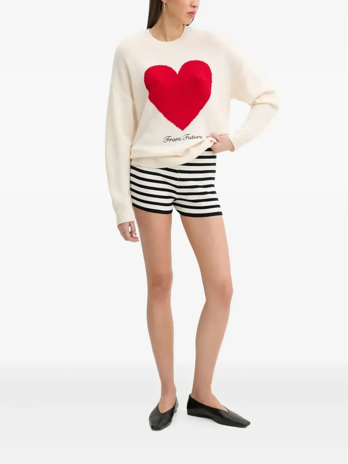 FROM FUTURE ストライプ柄リブショーツ - 画像2