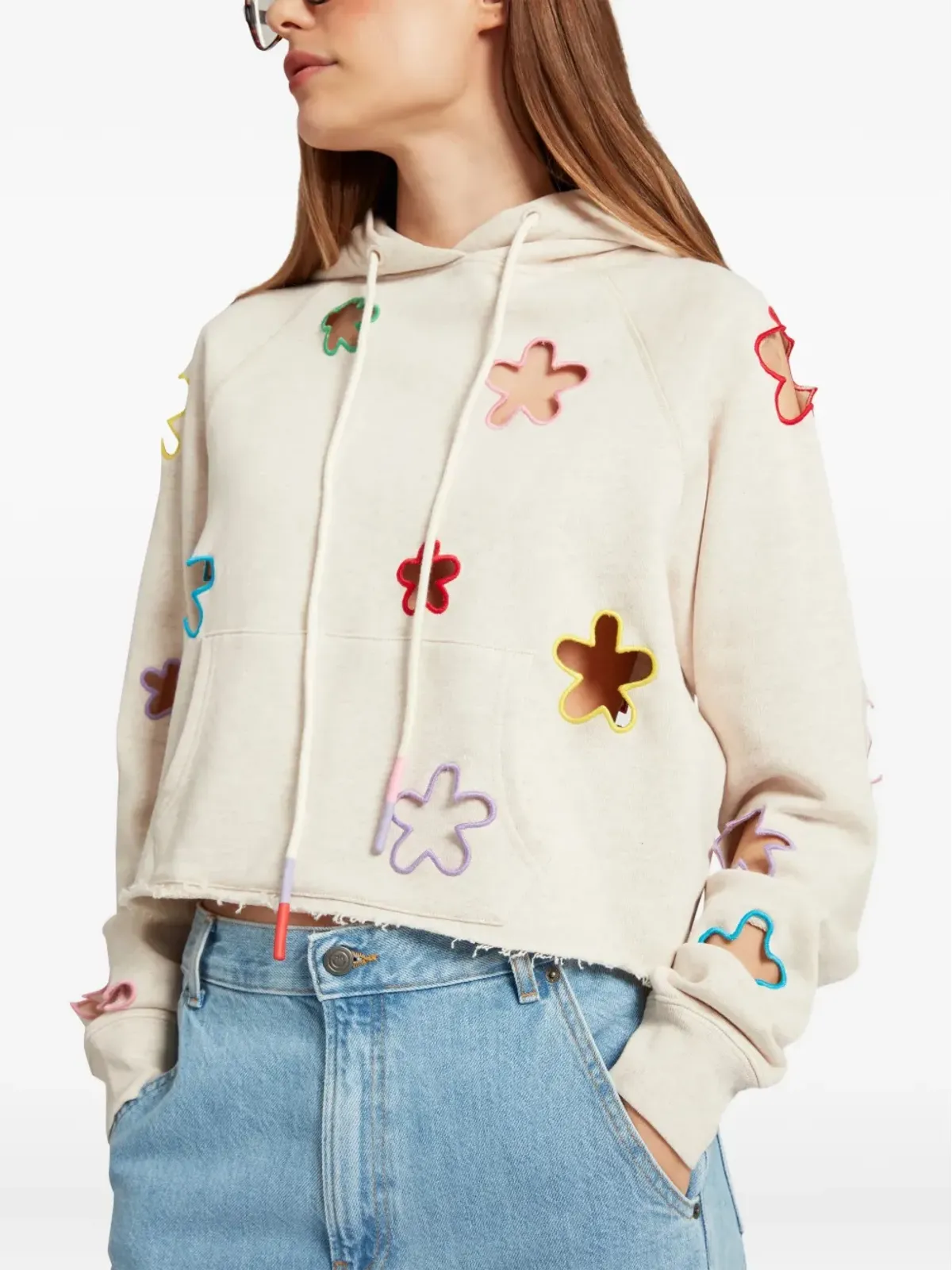 Mira Mikati 花モチーフのフード付きパーカー - 画像3