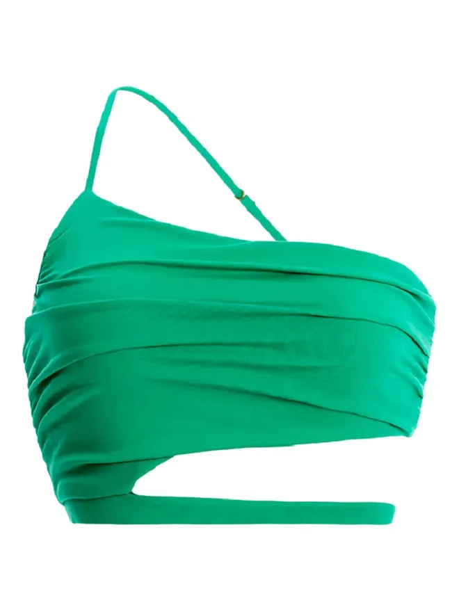 Agua by Agua Bendita Agua By Agua Bendita アシンメトリックカットアウト ヴェンチュラ ビキニトップ - グリーンの商品画像