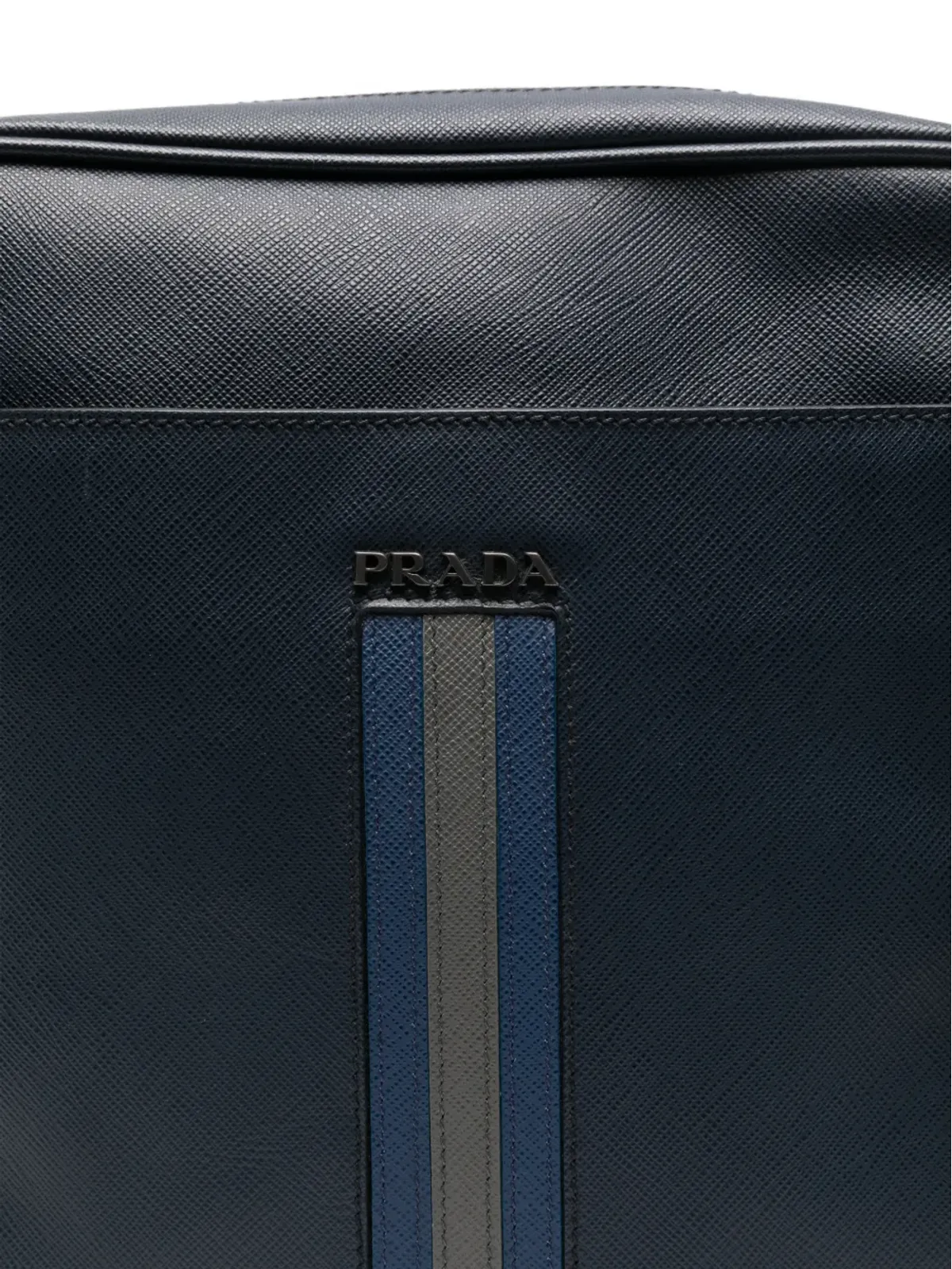 Prada ビンテージ 2010年代 ストライプデザイン メッセンジャーバッグ ブルー - 画像4