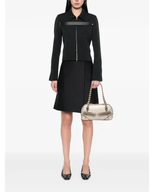 Gucci ビンテージ 2000-2015 小型レザーウェブ カプリ ショルダーバッグ - シルバー - サムネイル2