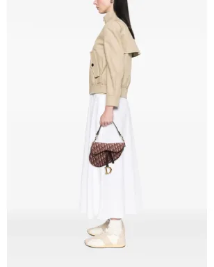 Christian Dior ビンテージ 2018年 オブリークキャンバス サドルバッグ ショルダーバッグ - レッド - サムネイル2