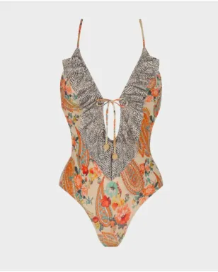 Del Maar Katari ラッフルタイ付き ワンピース水着 - サムネイル1