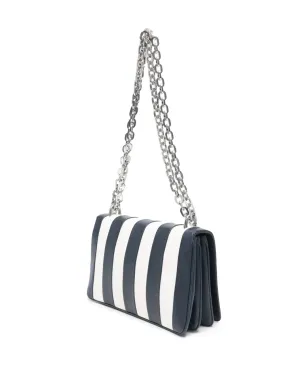 Prada ビンテージ 2010年代 ストライプ柄 チェーンストラップ バッグ - Blue - サムネイル3