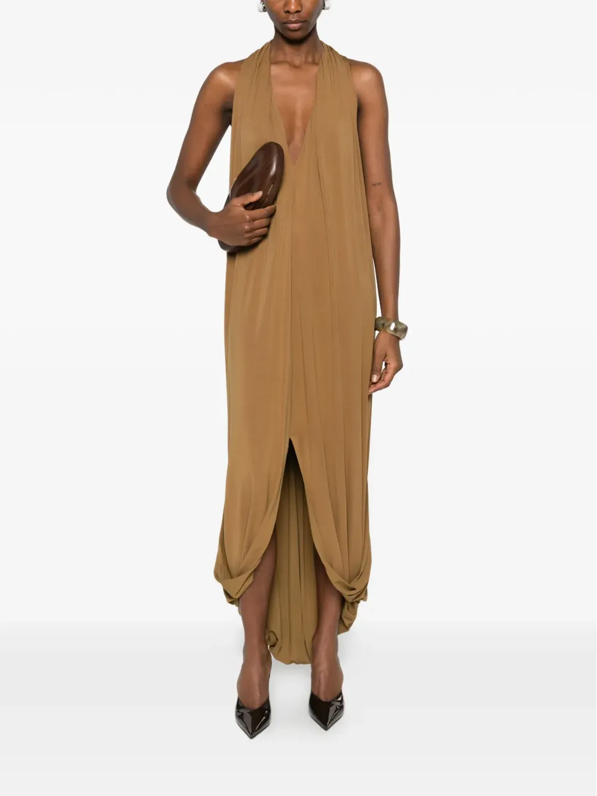 Esse Studios V-neck split dress - 画像2