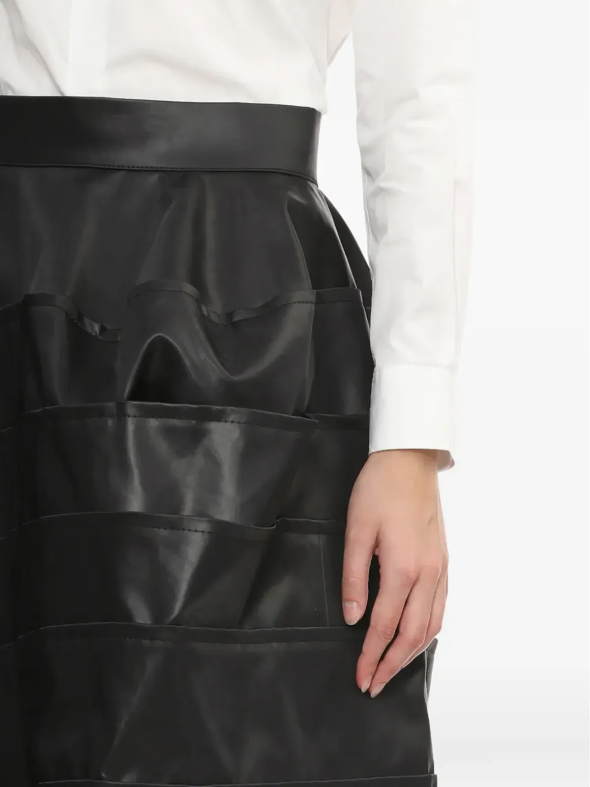 Comme des Garçons TAO ジップファスナー付きミディスカート - 画像5