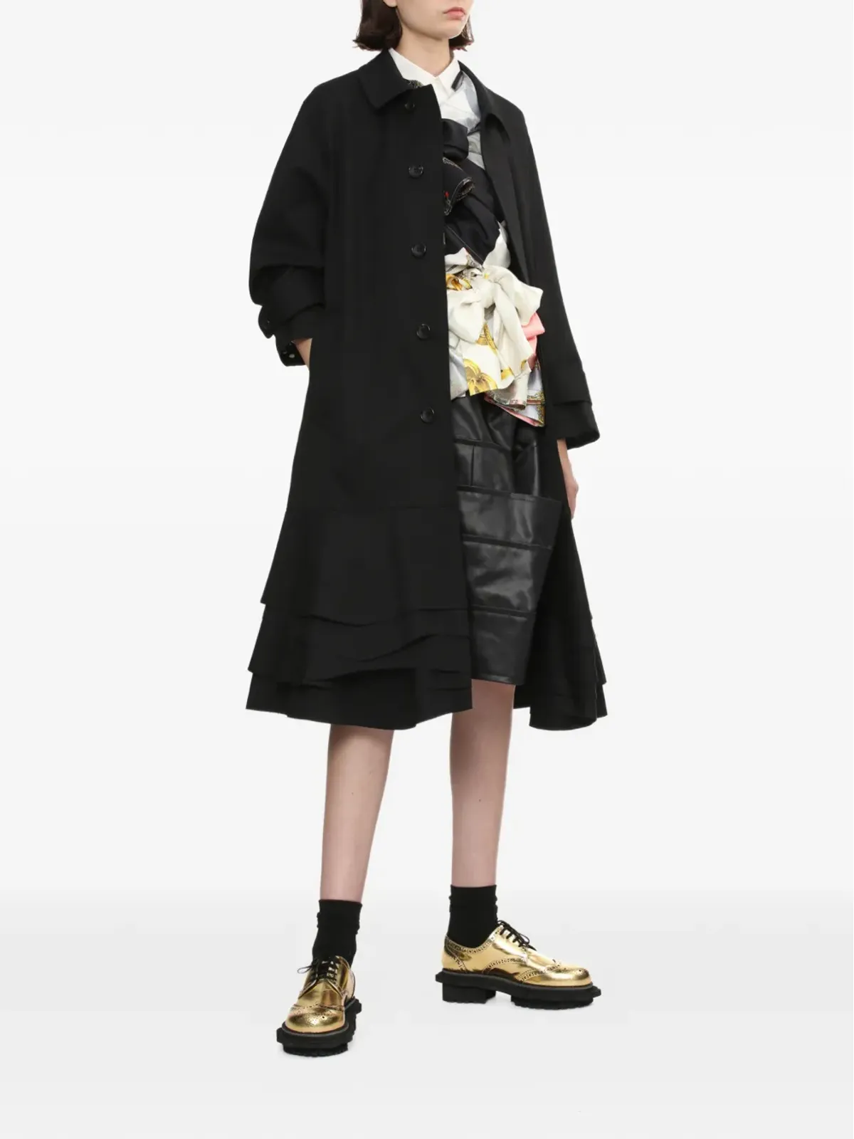 Comme des Garçons TAO ジップファスナー付きミディスカート - 画像2