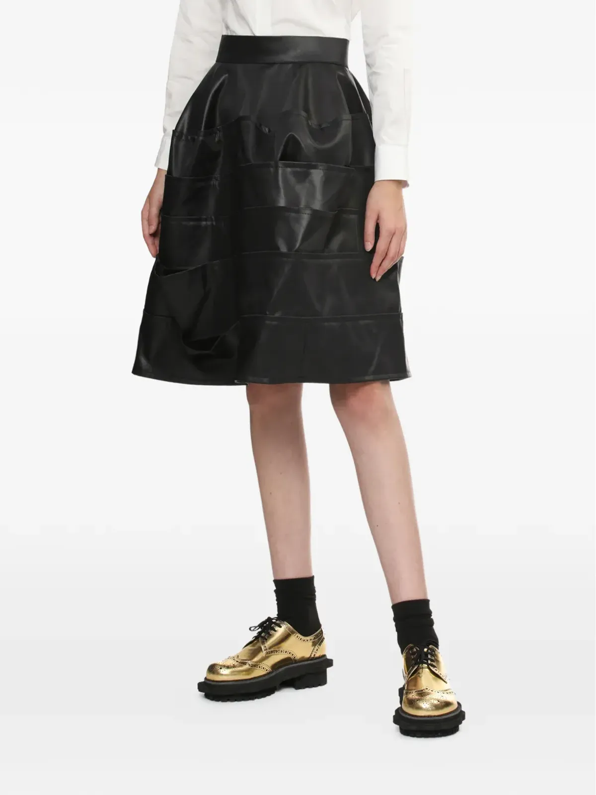 Comme des Garçons TAO ジップファスナー付きミディスカート - 画像3
