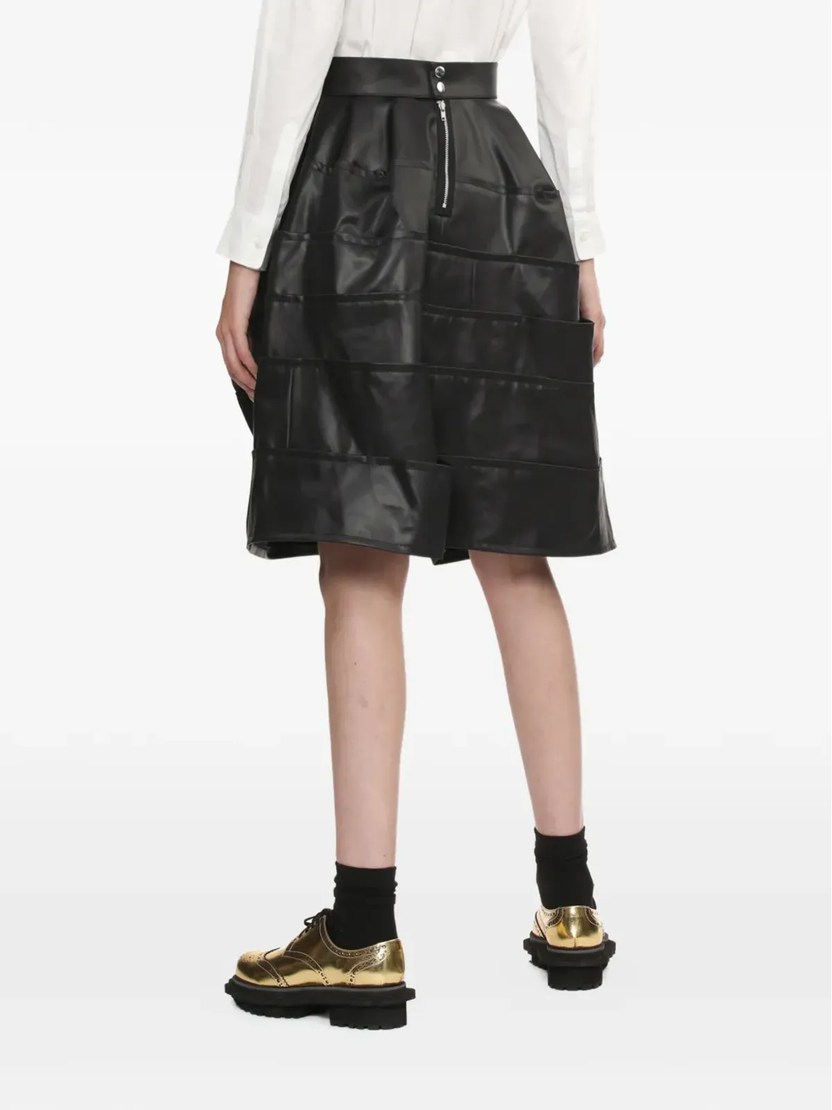 Comme des Garçons TAO ジップファスナー付きミディスカート - 画像4