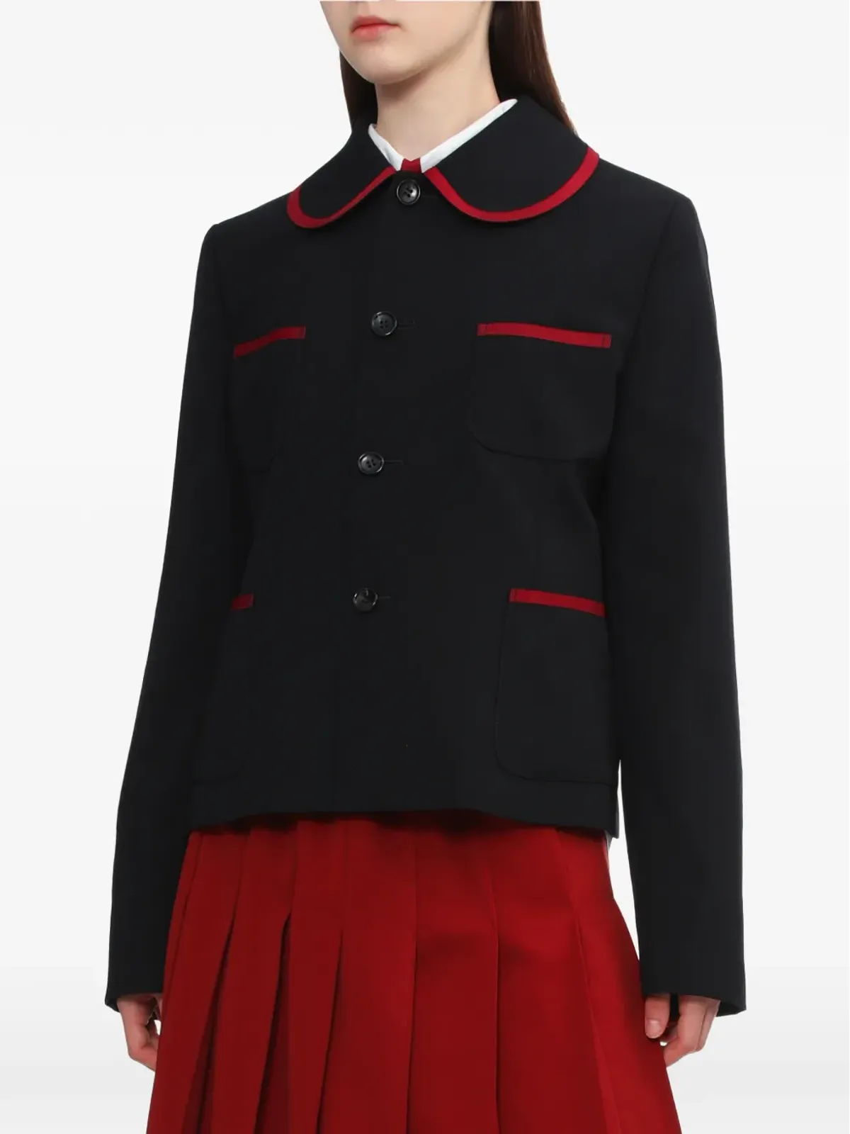 Comme Des Garçons Girl ピーターパンカラー ポケットジャケット - 画像3