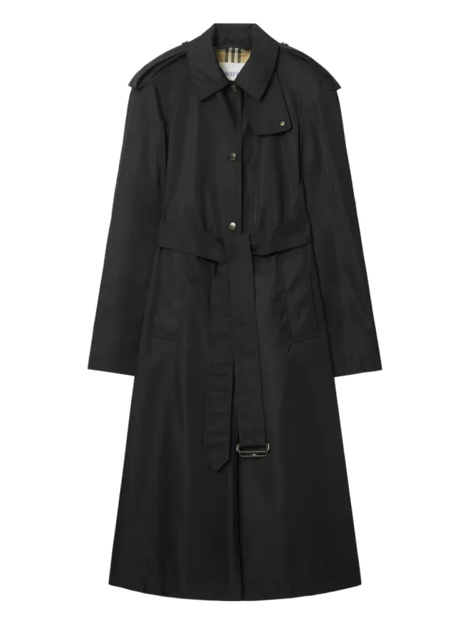 Burberry Burberry ベルテッド トレンチコート ブラックの商品画像