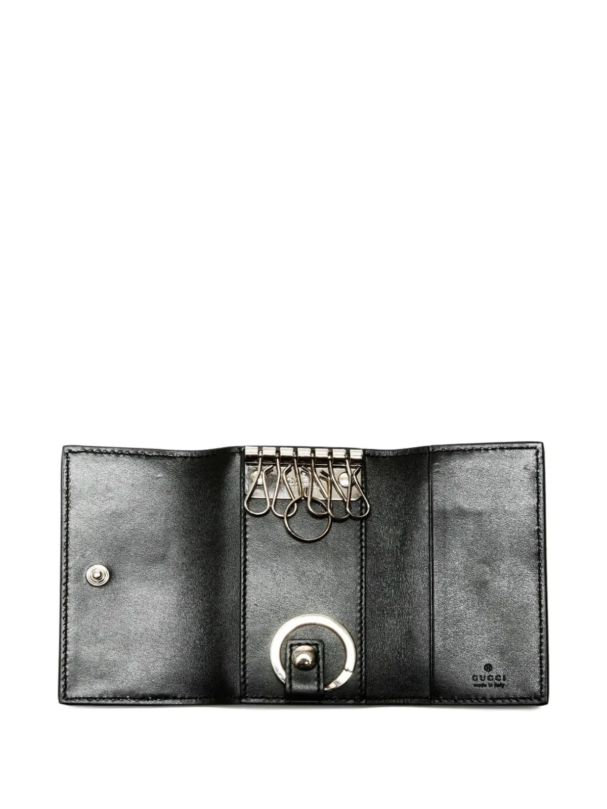 Gucci ビンテージ 2015-2025 GGエンボス キーケース - ブラック - 画像4