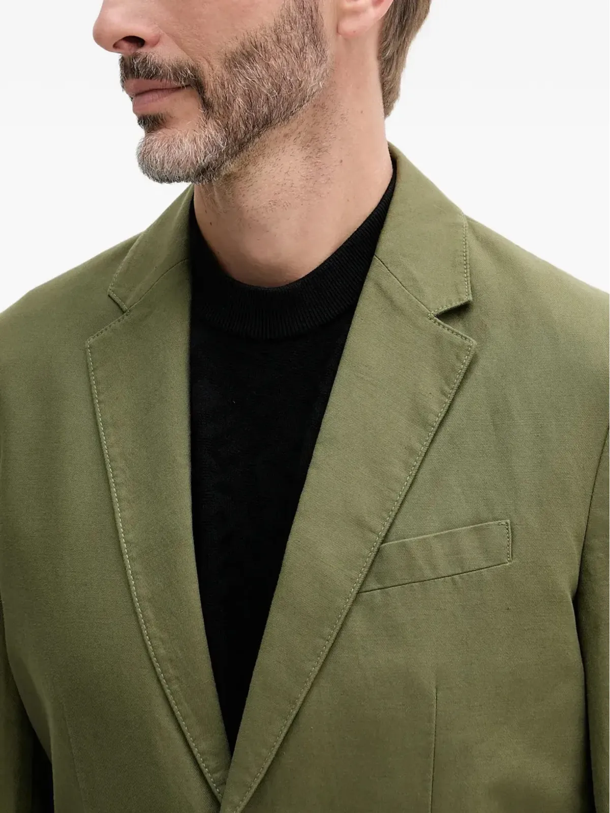 Benetton グリーンのシングルブレストブレザー - 画像5