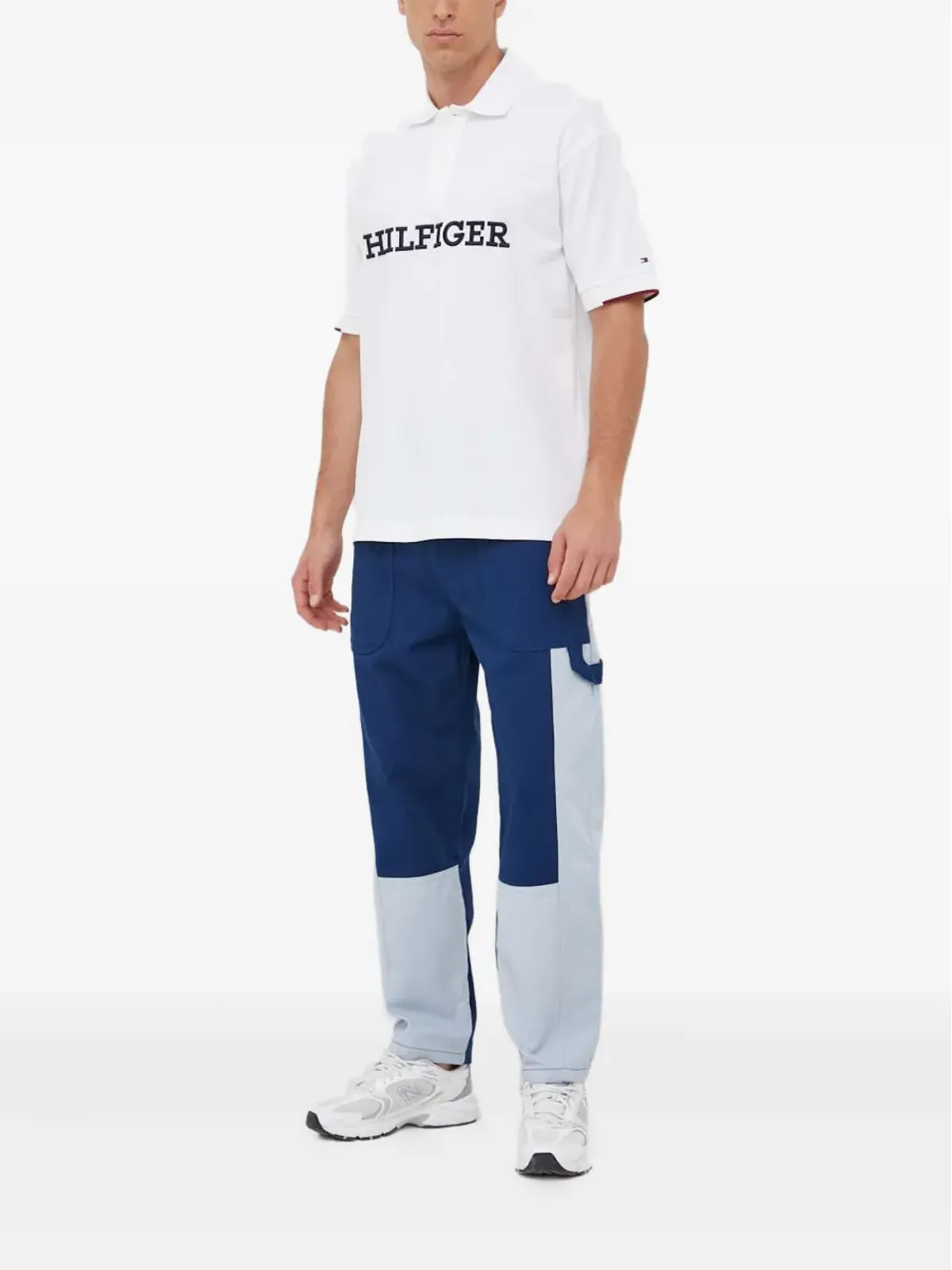 Benetton パネルドデニムジーンズ ブルー - 画像2