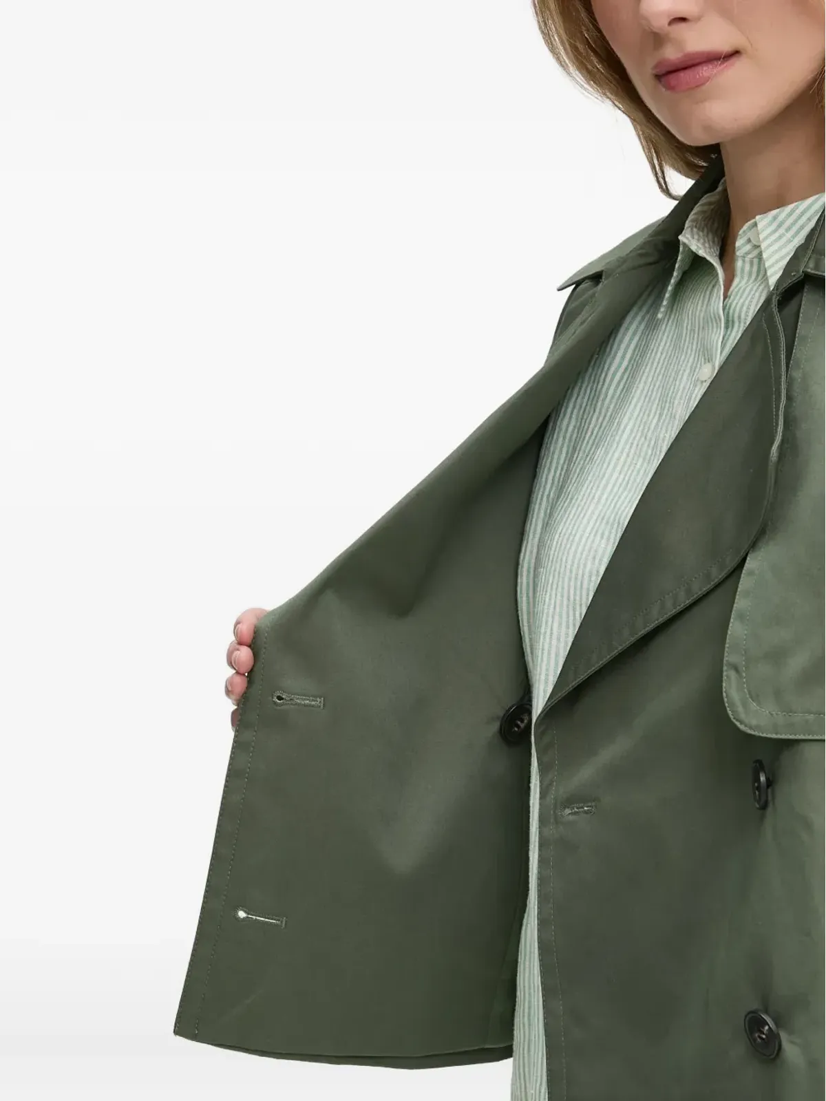 Benetton ダブルブレスト クロップドジャケット - 画像5