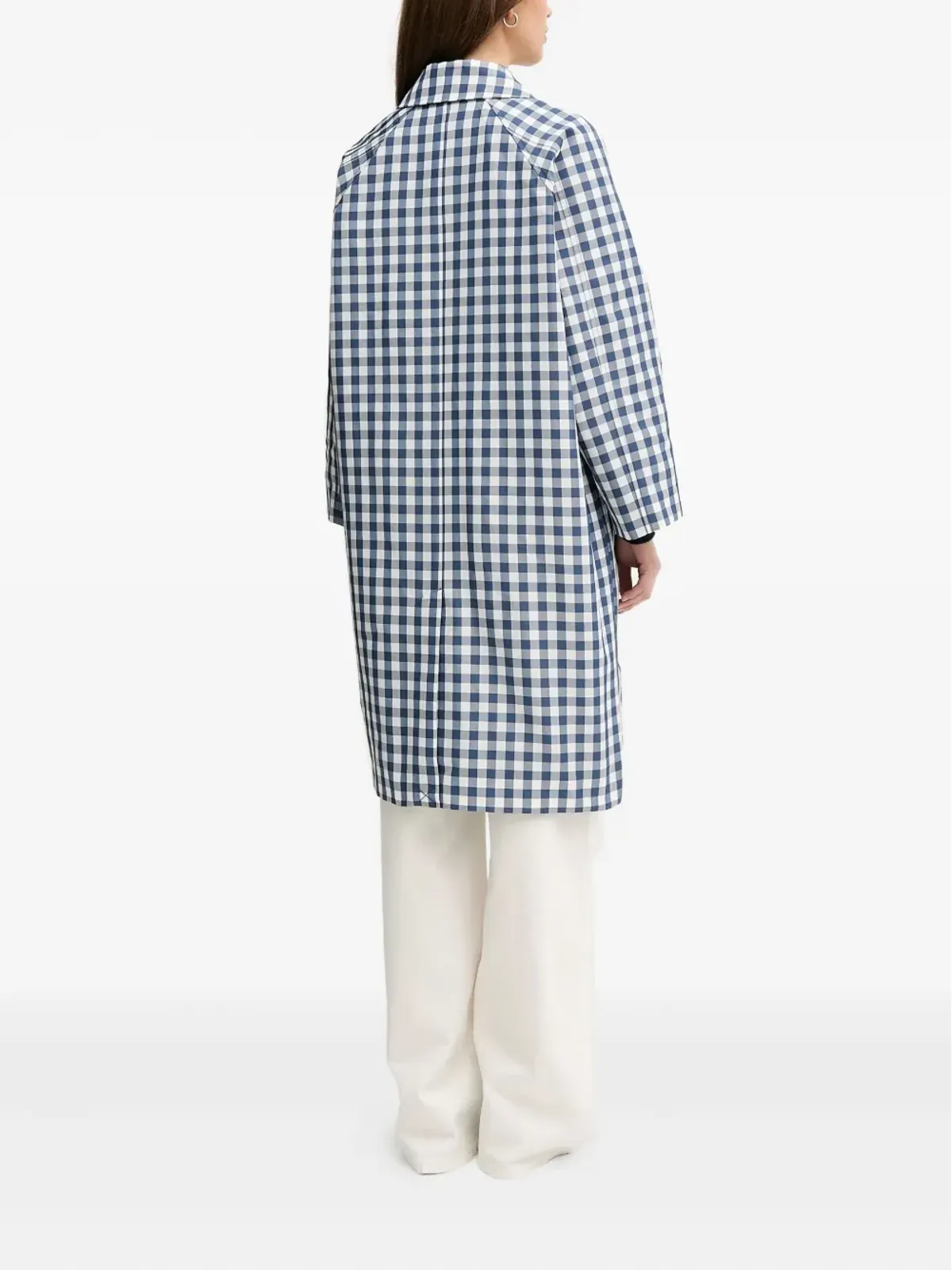 Benetton ギンガムチェックコート - 画像3