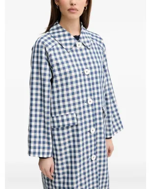 Benetton ギンガムチェックコート - サムネイル4