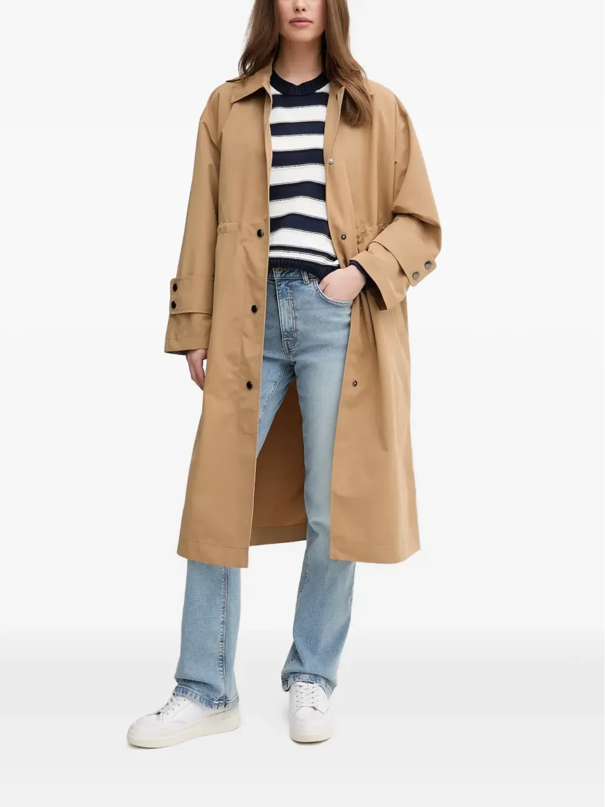 Benetton ボタン留めコート - 画像2