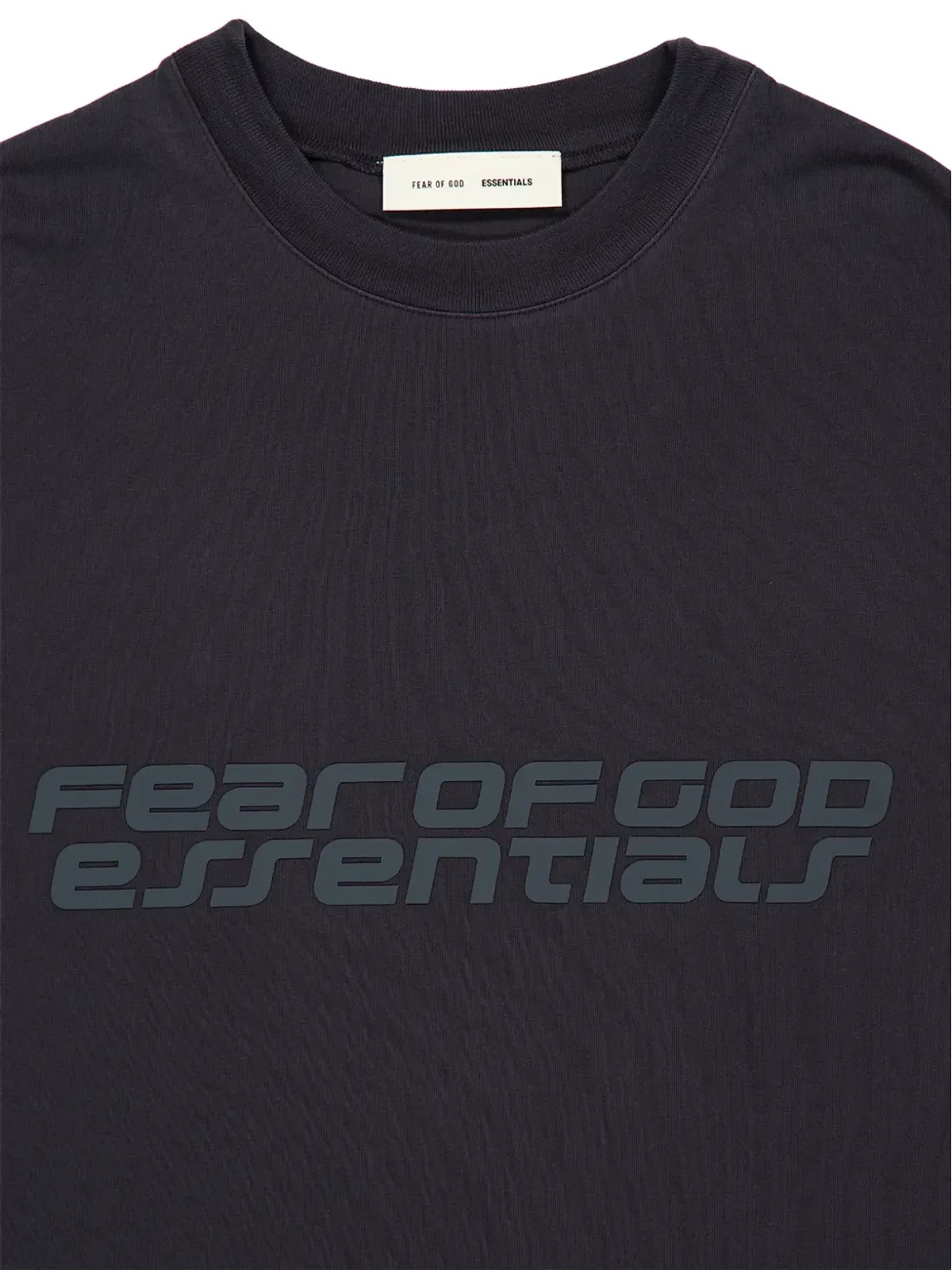 FEAR OF GOD ESSENTIALS ロゴプリント長袖Tシャツ ブラック - 画像3