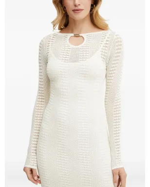 MARCIANO by GUESS エマ カットアウト長袖ミディドレス ホワイト - サムネイル1