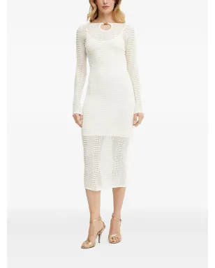 MARCIANO by GUESS エマ カットアウト長袖ミディドレス ホワイト - サムネイル2