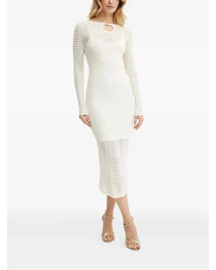 MARCIANO by GUESS エマ カットアウト長袖ミディドレス ホワイト - サムネイル3