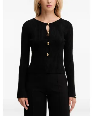 MARCIANO by GUESS ボタンディテール付きリブ編みトップ - サムネイル1