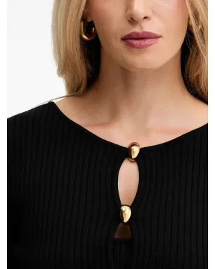 MARCIANO by GUESS ボタンディテール付きリブ編みトップ - サムネイル4