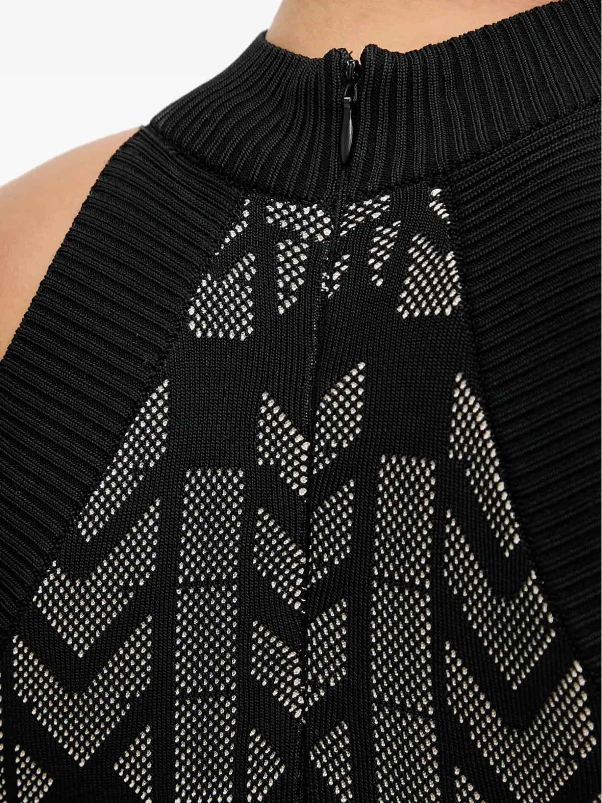 MARCIANO by GUESS ホルターネック幾何学柄トップ - ブラック - 画像5