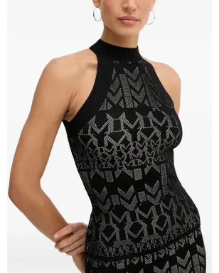 MARCIANO by GUESS ホルターネック幾何学柄トップ - ブラック - サムネイル4