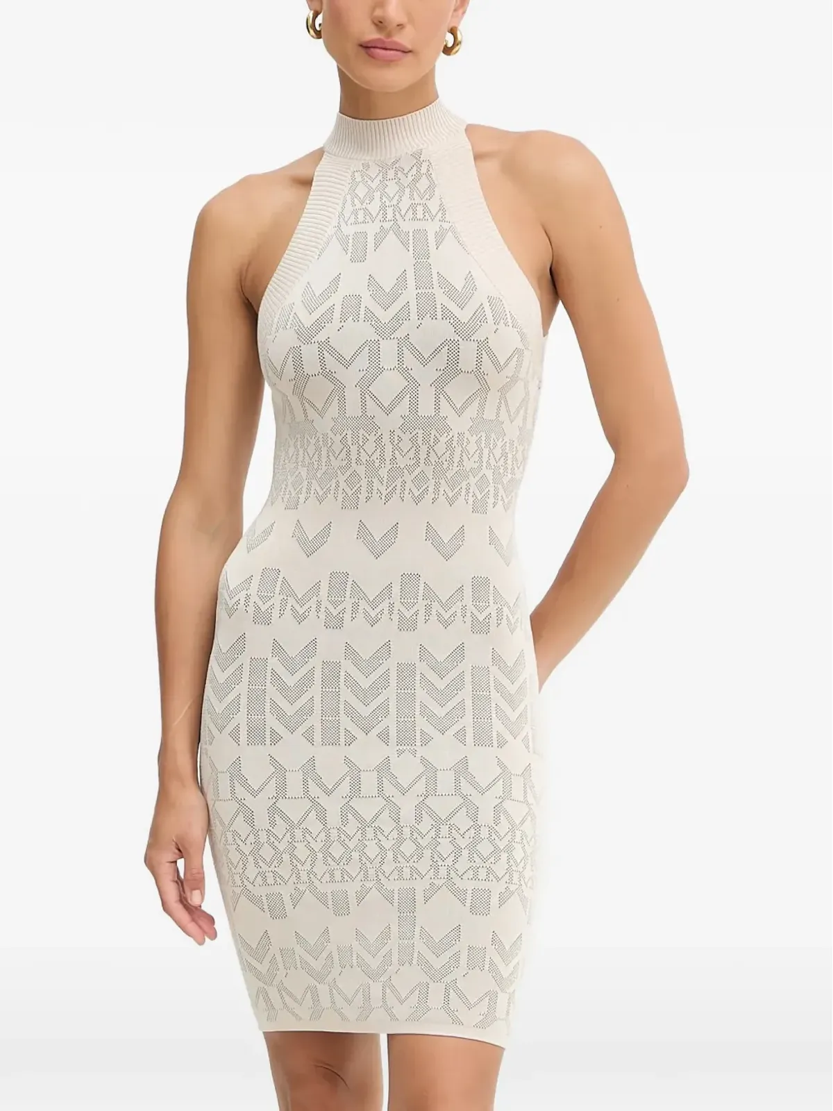 MARCIANO by GUESS パターン柄ハルターネック ミニドレス - 画像1