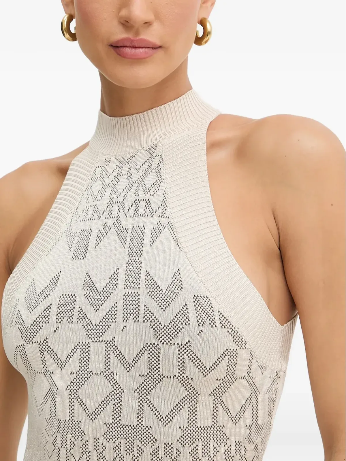 MARCIANO by GUESS パターン柄ハルターネック ミニドレス - 画像4