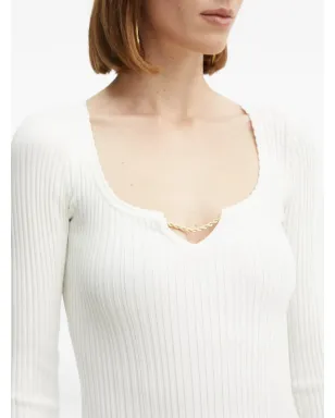 MARCIANO by GUESS チェーンディテール リブニット ミニドレス - White - サムネイル5