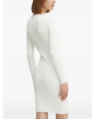 MARCIANO by GUESS チェーンディテール リブニット ミニドレス - White - サムネイル3