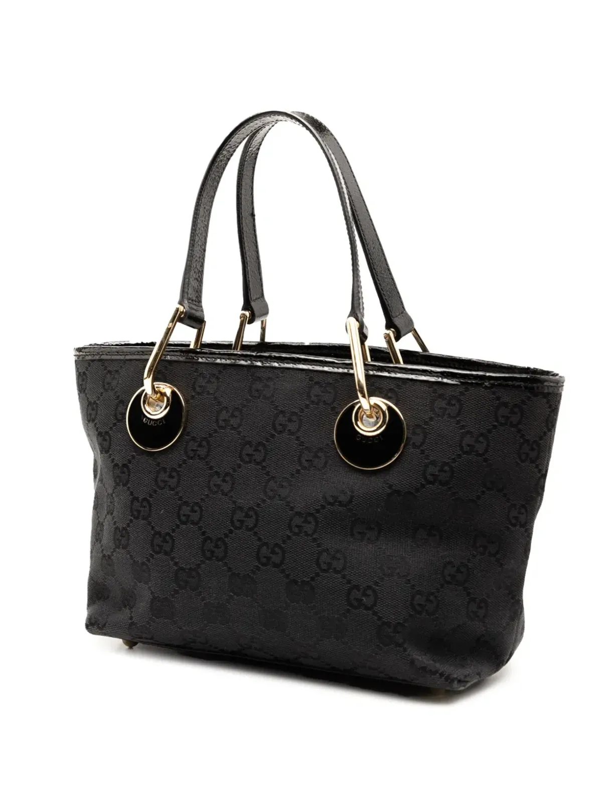 Gucci ビンテージ 2000-2015 GGキャンバス エクリプス ハンドバッグ ブラック - 画像3