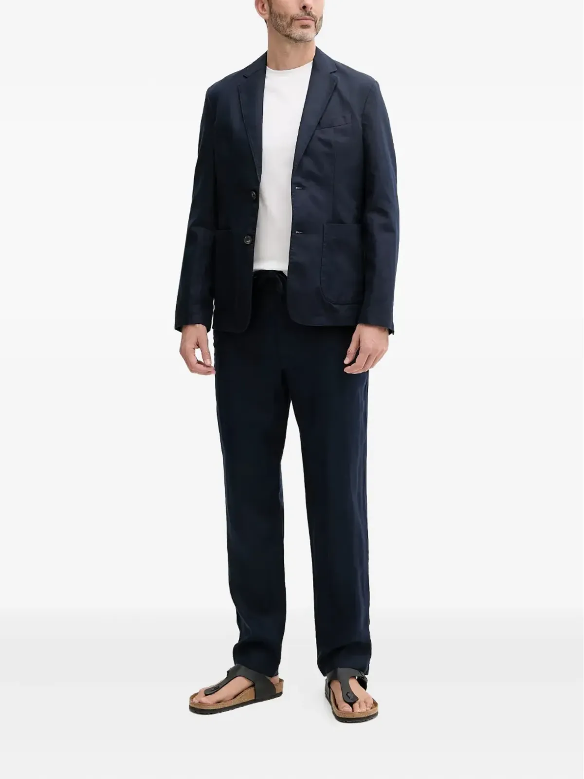Benetton ボタン留めポケット付きスーツジャケット - 画像1