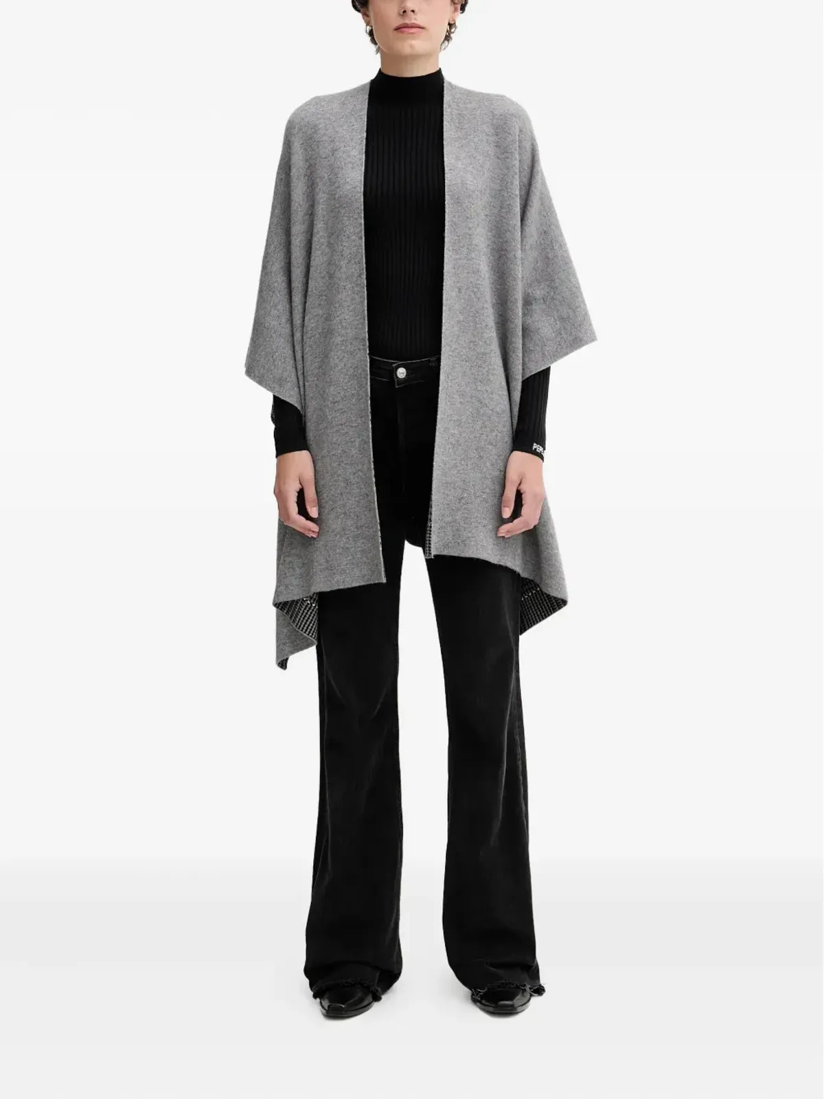 Benetton リバーシブル ケープ - 画像2