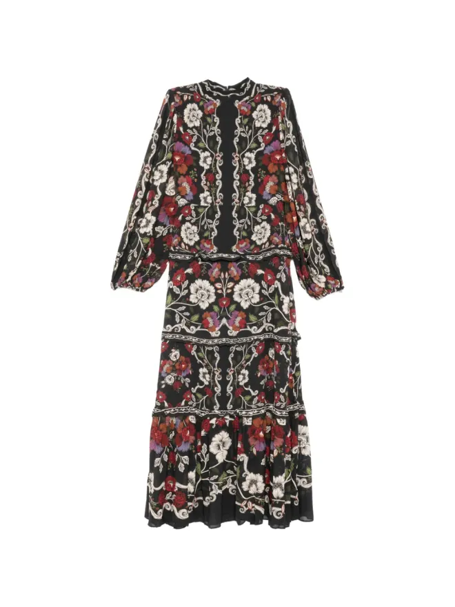 FARM Rio FARM Rio Rococo Flowers maxi dress - Blackの商品画像