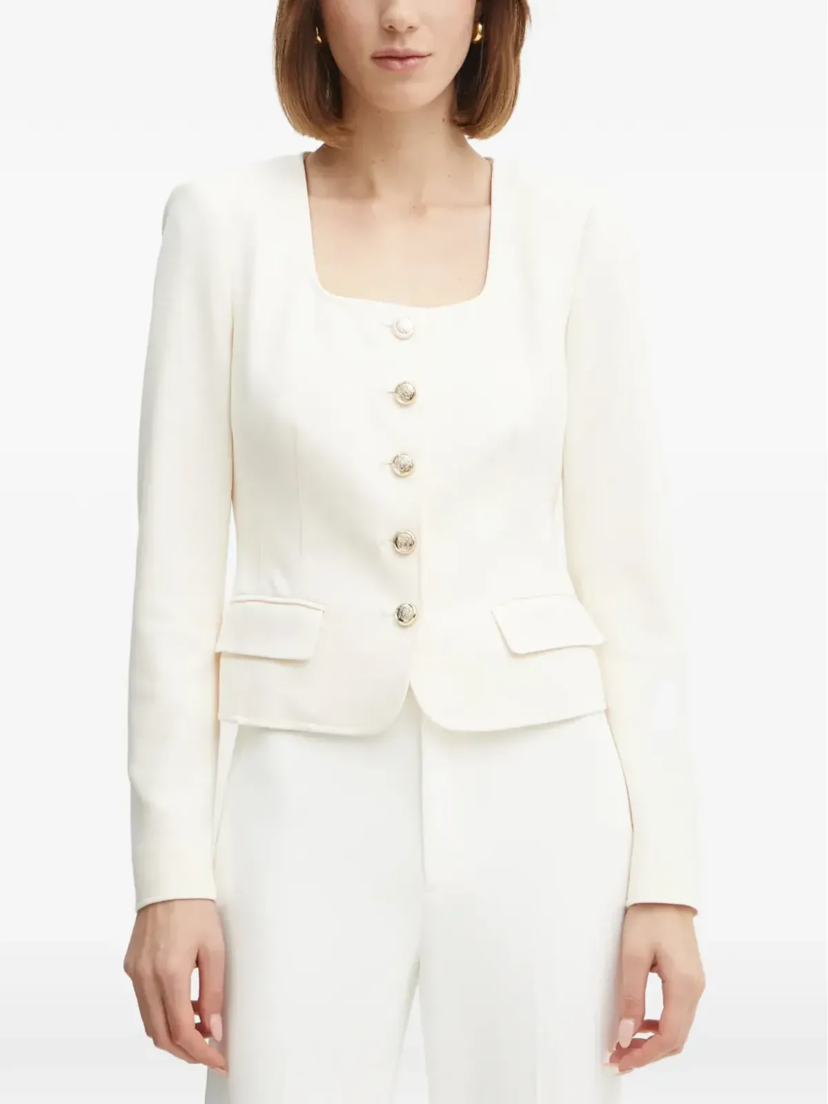 MARCIANO by GUESS ボタン付きスクエアネック ブラウス - 画像1