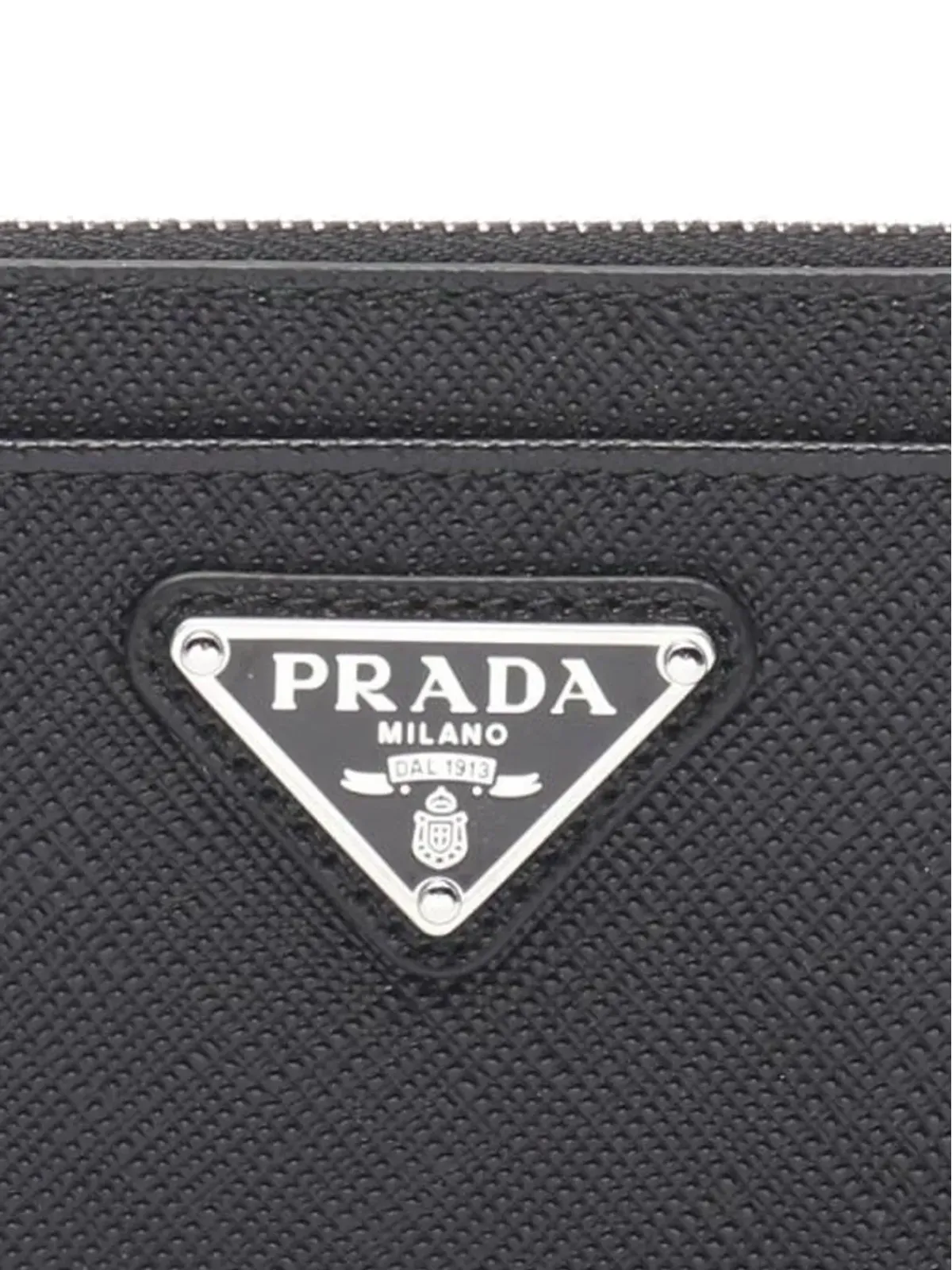 Prada Pre-Owned 2013-2025 サフィアーノ トライアングル ロゴ コインポーチ - ブラック - 画像5