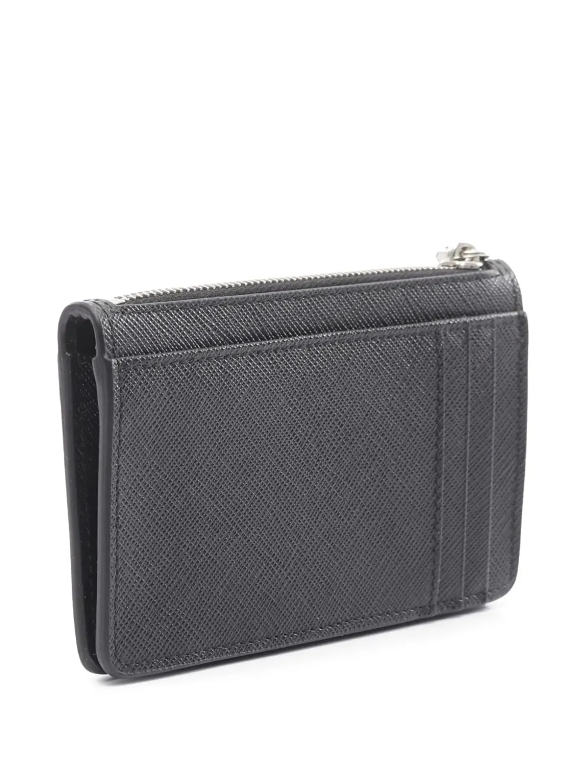Prada Pre-Owned 2013-2025 サフィアーノ トライアングル ロゴ コインポーチ - ブラック - 画像2