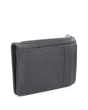 Prada Pre-Owned 2013-2025 サフィアーノ トライアングル ロゴ コインポーチ - ブラック - サムネイル2