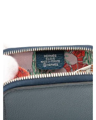 Hermès ビンテージ 2024 エバーカラー・シルク コンパクトコインポーチ - ブルー - サムネイル5