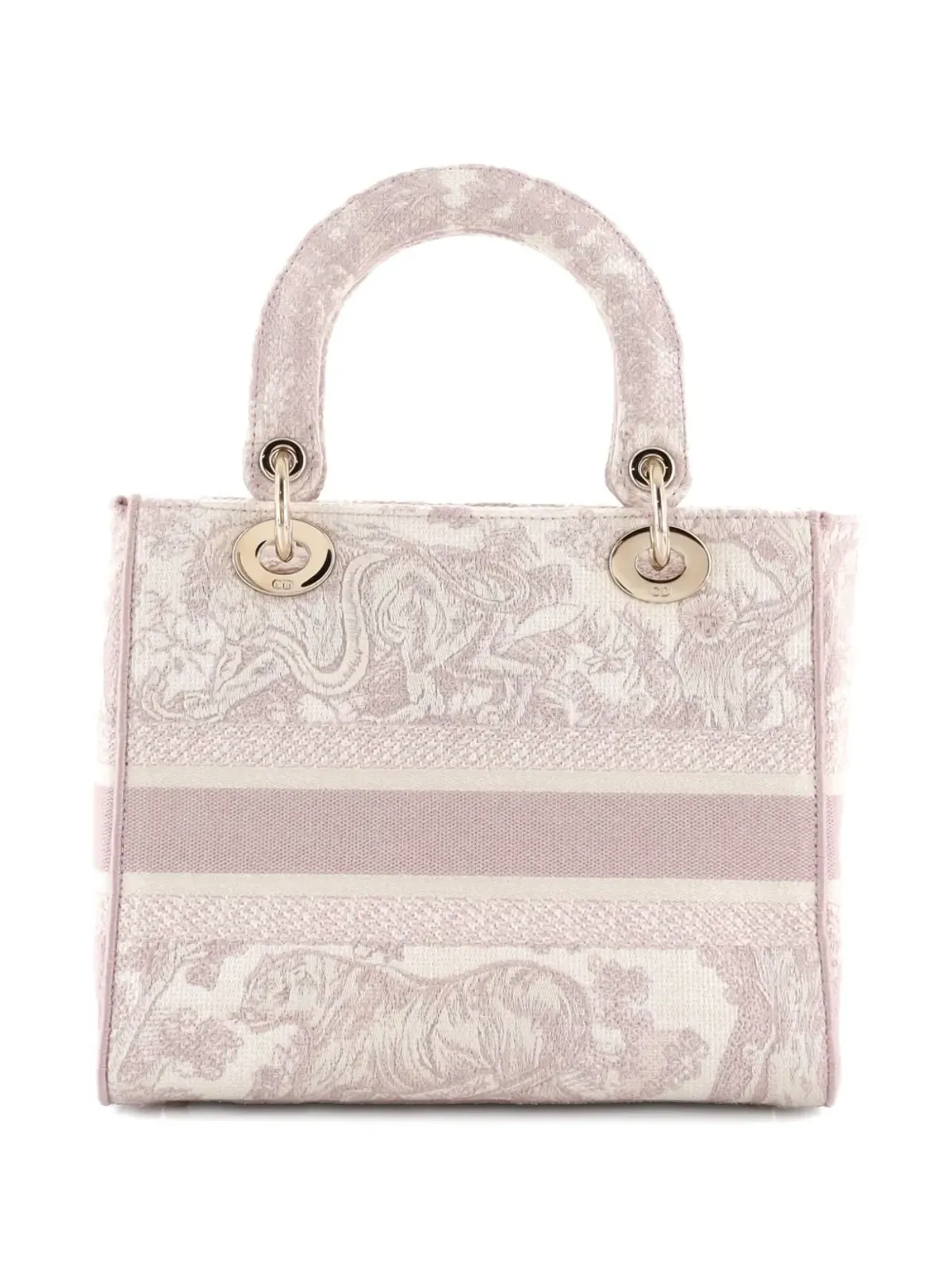 Christian Dior ビンテージ Toile de Jouy Lady D-Lite バッグ 刺繍入りキャンバス トートバッグ - 画像2