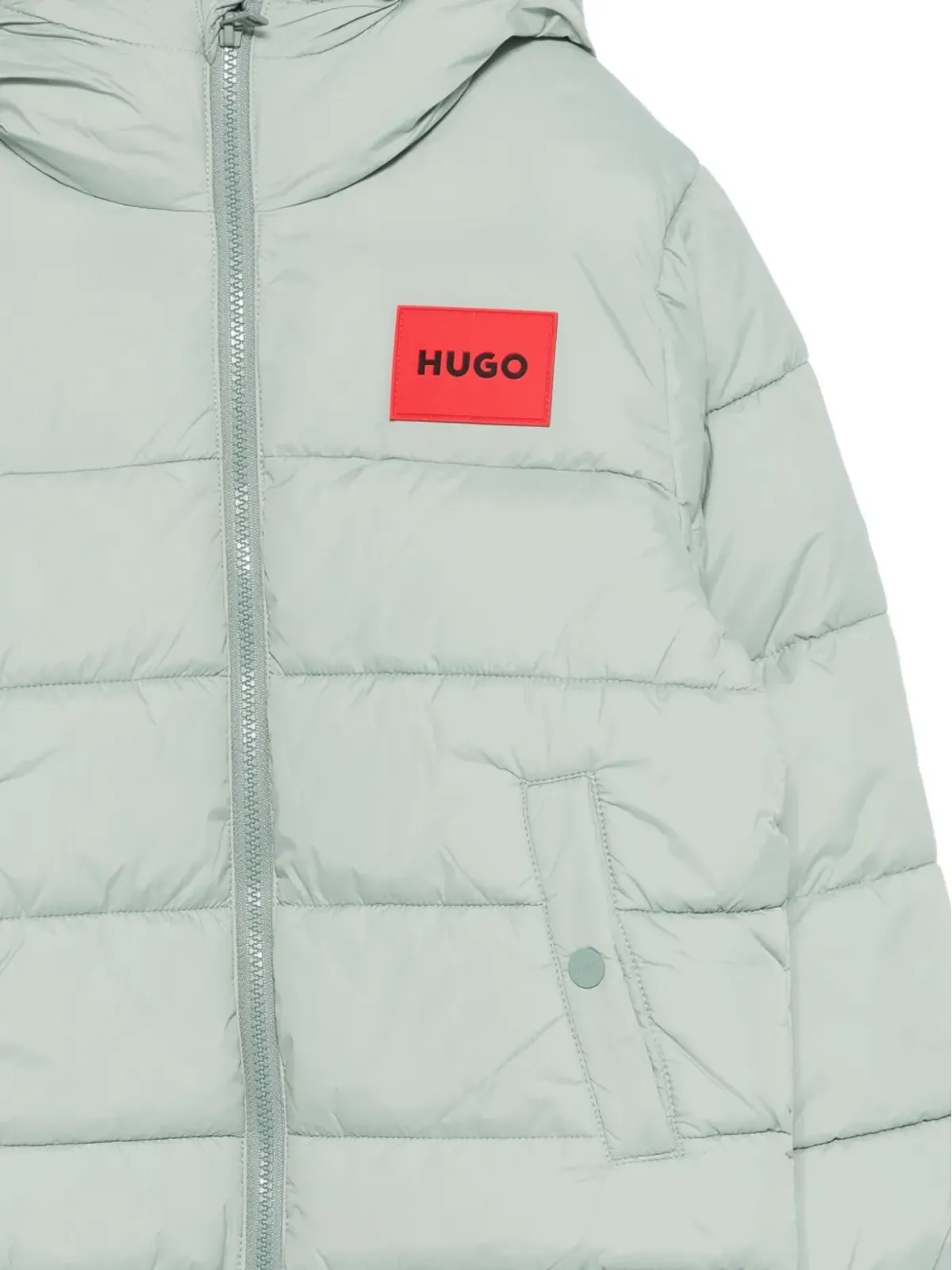 HUGO KIDS フード付きロゴパッチジャケット - 画像3